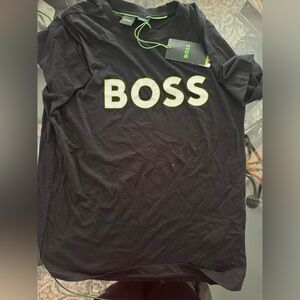 Hugo Boss Men’s Mesh Logo Black Short Sleeve Tee